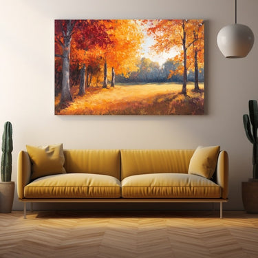 Acrylic Painting of Autumn Trees